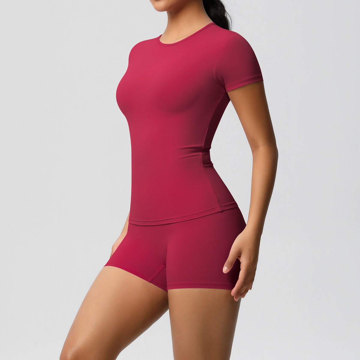 Solid-color nude skin-friendly sports yoga wear