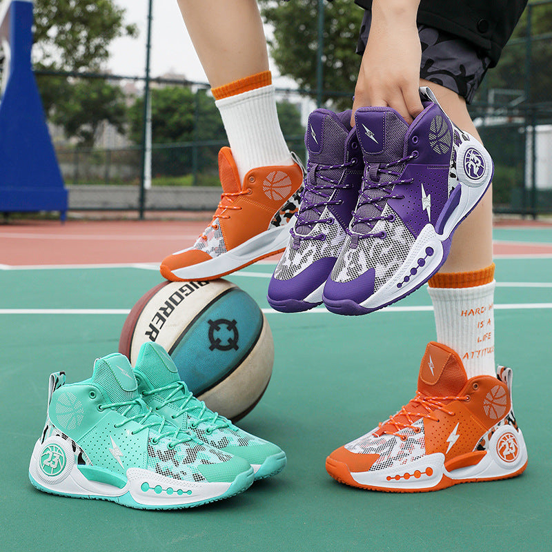 Breathable Mesh Basketball Shoes High-Top Training Sports Shoes