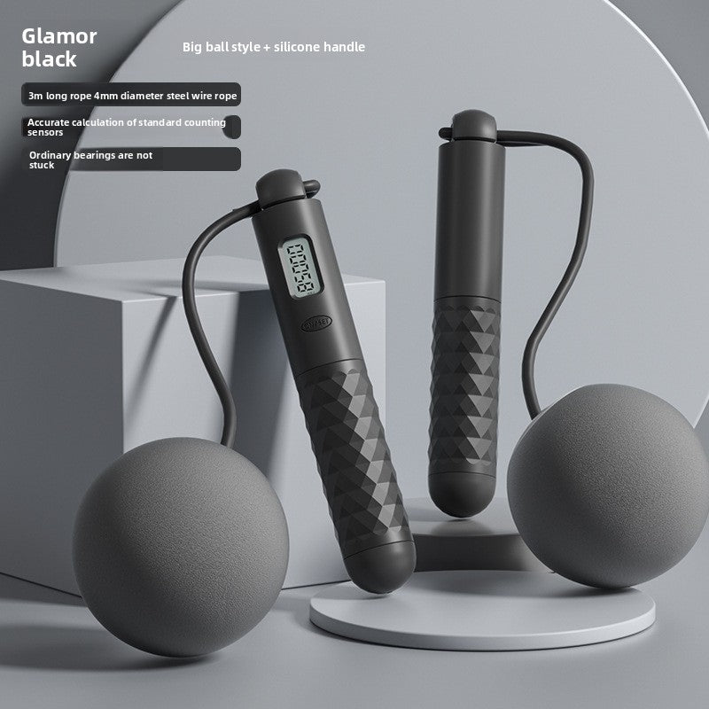 Intelligent electronic counting cordless skipping rope sports equipment