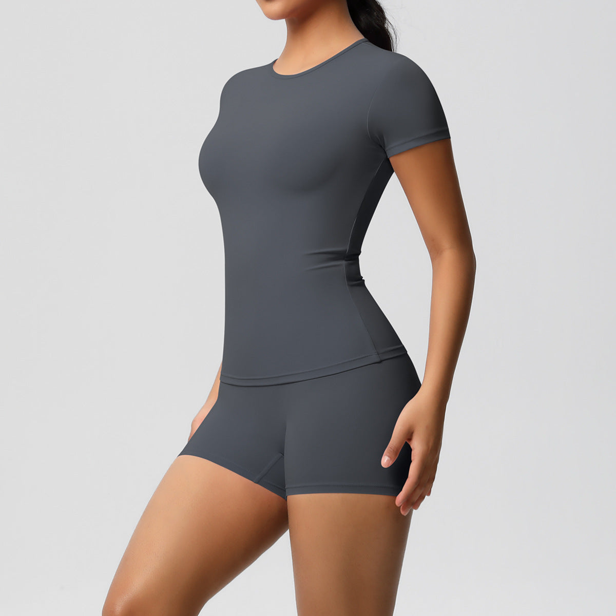 Solid-color nude skin-friendly sports yoga wear