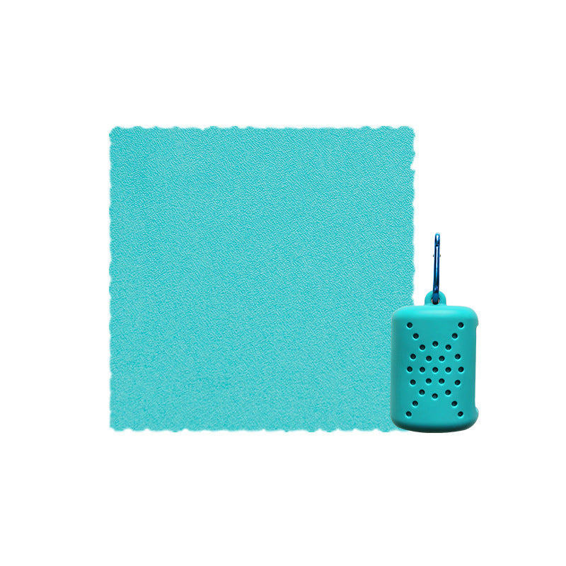 Quick-Dry Sports Towel with Portable Silicone Storage Bag