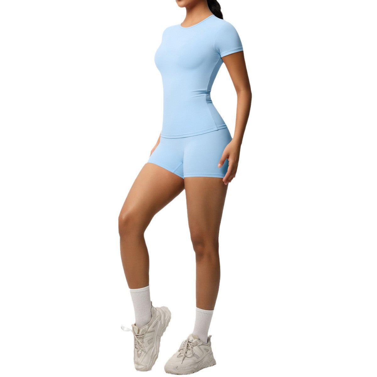 Solid-color nude skin-friendly sports yoga wear