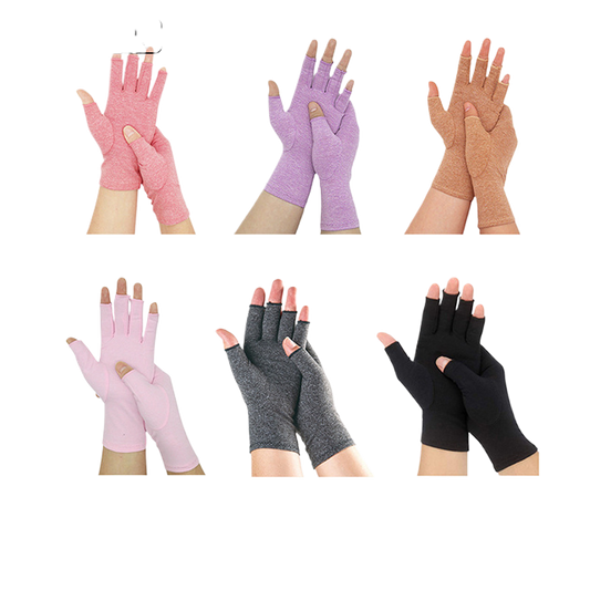 Half-Finger Joint Sports Pressure Fingerless Gloves Half-Finger Rehabilitation Training Leaky Finger Factory Wholesale