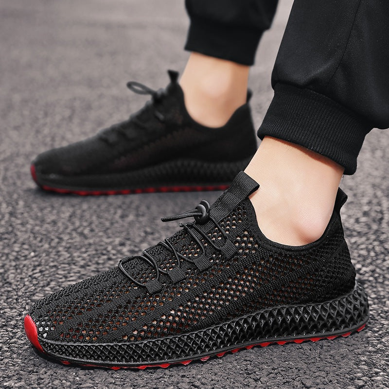 Hollow Breathable Fly Woven Mesh Casual Sports Shoes
