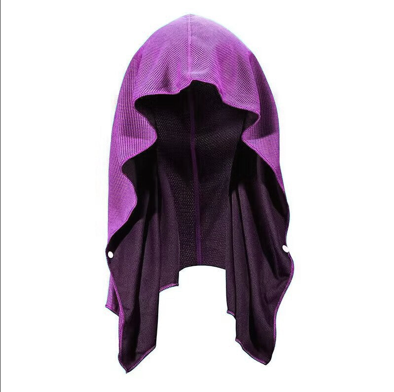 Cooling Sun Protection Sports Headwrap Buckle Quick Dry Outdoor Cooling Scarf Hooded Cover