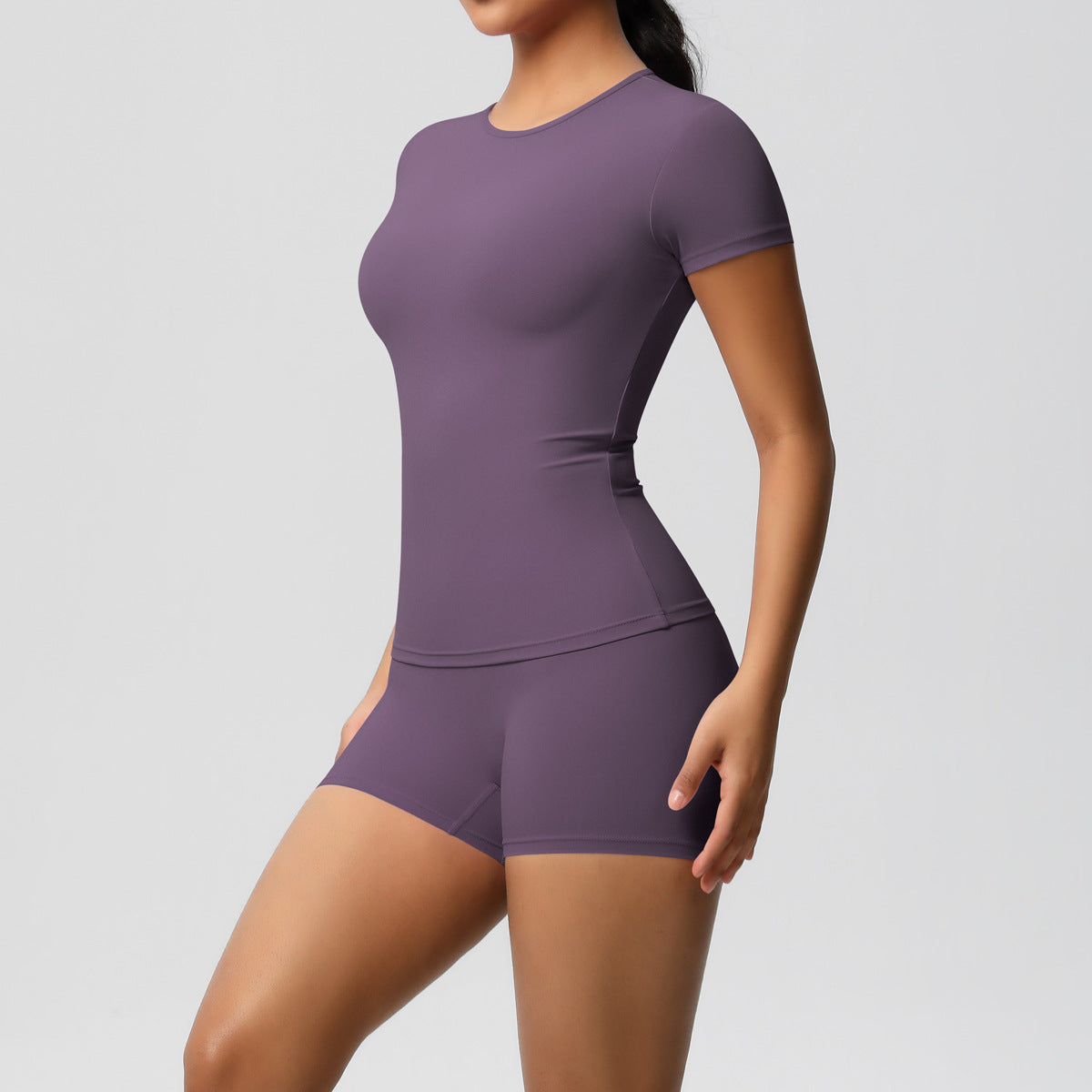 Solid-color nude skin-friendly sports yoga wear