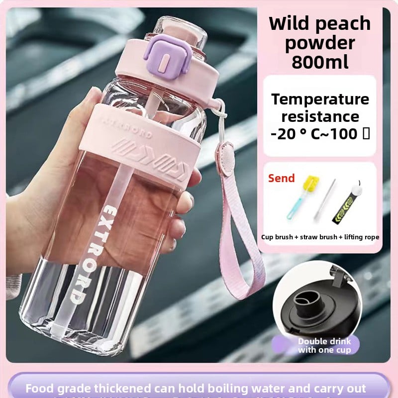 Large-capacity sports water bottle
