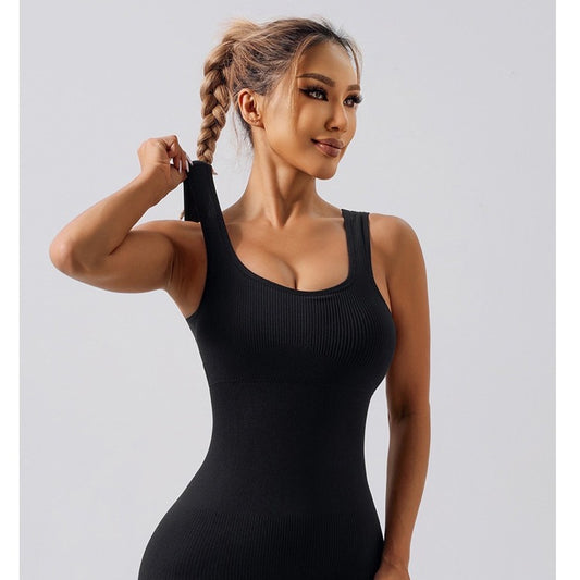 Seamless Elastic Fitness Jumpsuit for Women