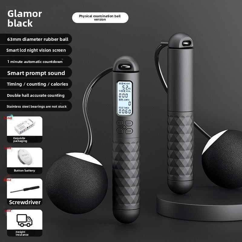 Intelligent electronic counting cordless skipping rope sports equipment