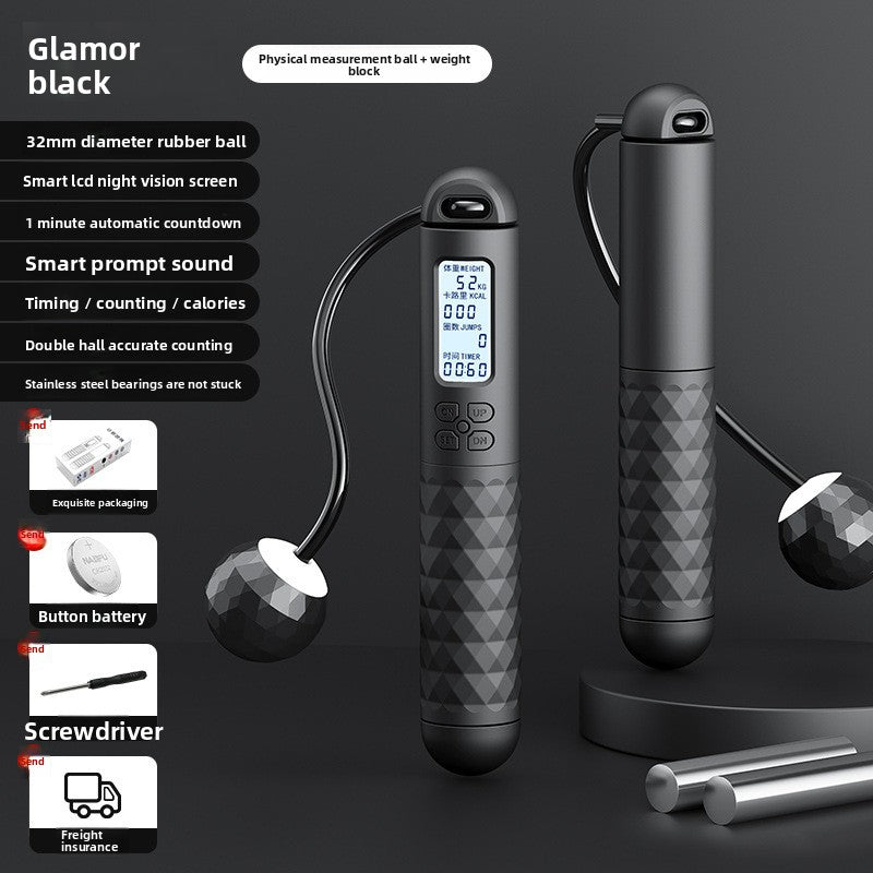 Intelligent electronic counting cordless skipping rope sports equipment