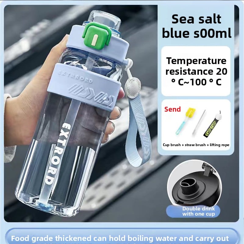 Large-capacity sports water bottle