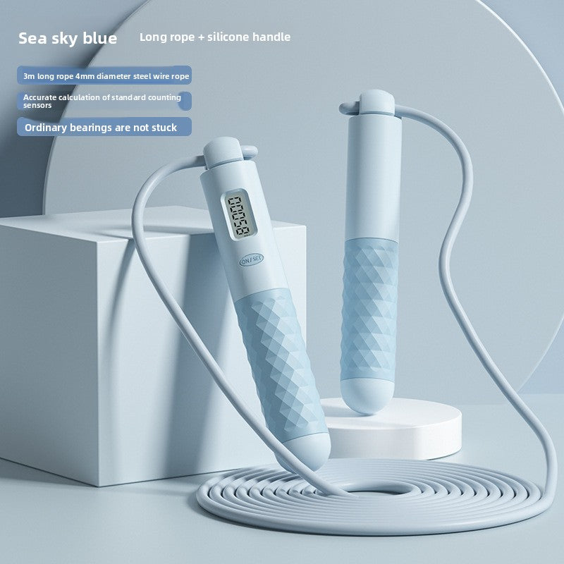 Intelligent electronic counting cordless skipping rope sports equipment