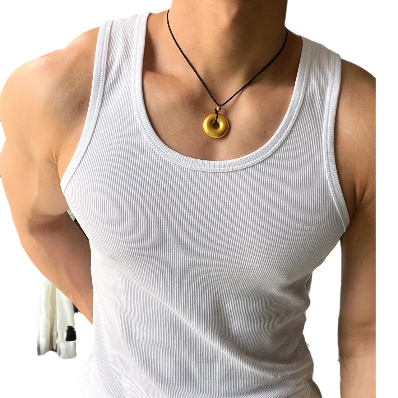 Sports and fitness coarse-threaded bodybuilding vest