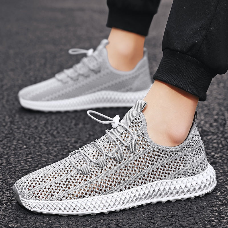 Hollow Breathable Fly Woven Mesh Casual Sports Shoes