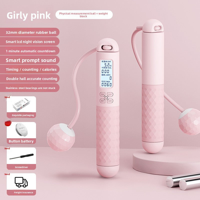Intelligent electronic counting cordless skipping rope sports equipment